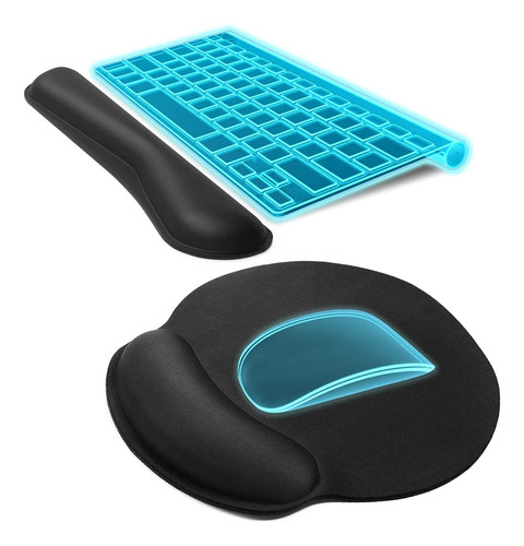 Almohadilla De Reposamuñecas Mouse Alfombrilla Teclado Pad 