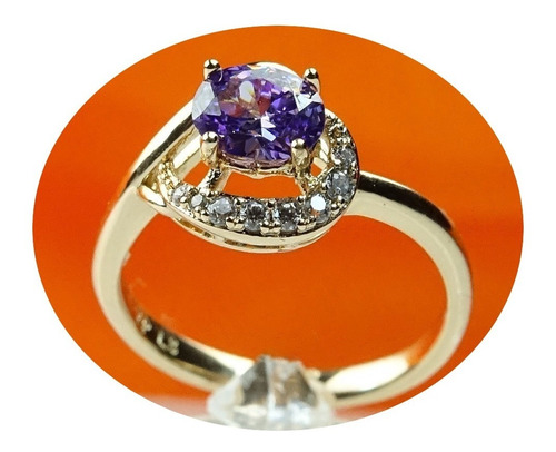 Imagen 1 de 8 de Anillos Compromiso Oro 18k Regalo Mujer Dama Único Ojo Fino.