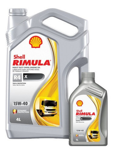 5 Lt Aceite De Motor Shell Rimula R4 X 15w40