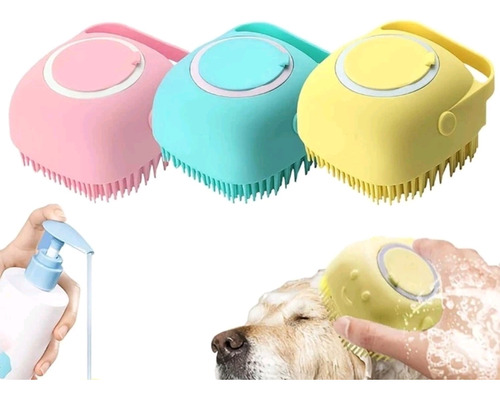 Dispensador Cepillo Silicona De Baño Para Mascotas 