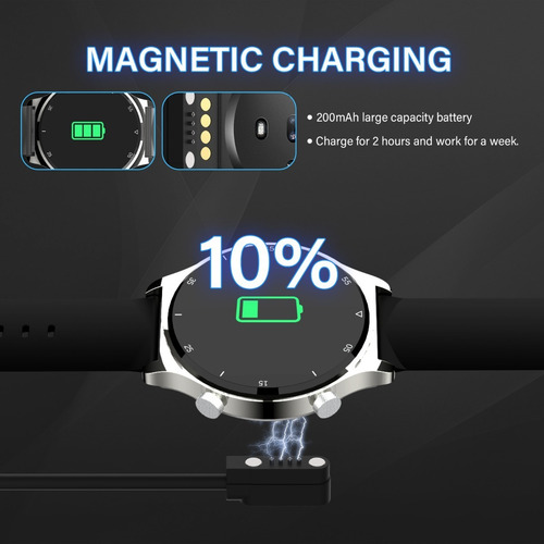 Imagen 8 de 9 de Smartwatch Para Mujer Y Hombres,reloj Inteligente Bluetooth
