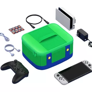 Bolsa Case Mochila Premium Luigi Transporte Nintendo Switch