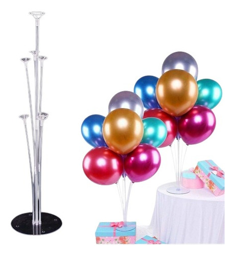 2x Base Pedestal Soporte 90cm Para 7 Globos +varillas +copas