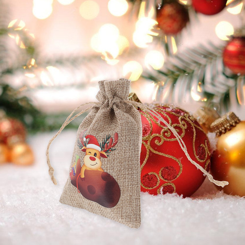 Juego De Bolsas Con Cordón Para Regalo De Dibujos Animados,