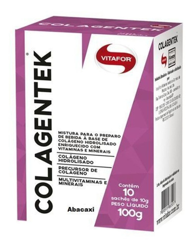 Colagentek - 10 Sachês Abacaxi - Vitafor