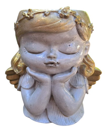 Maceta Figura Decoración Nena Pintada - Set 5 Unidades Beige Felicidad
