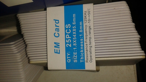 Tarjeta Proximidad Rfid 125khz 26 Bits Wiegand Gruesa 25unid
