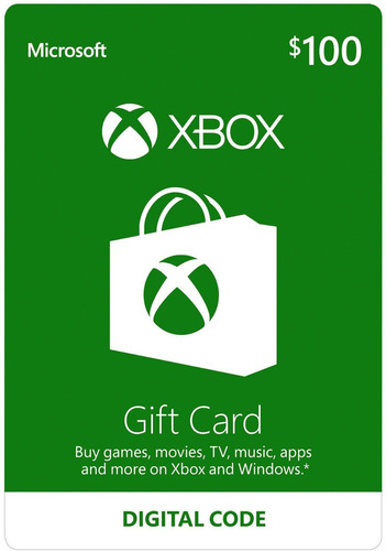 Tarjeta Xbox Card 100 Usd Xbox 360   One