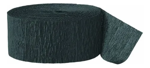 Amscan Party Crepe Streamer, 81', Negro
