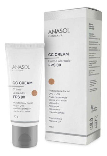 Cc Cream Anasol Clinicals Fps 80 - 40g - Toque Seco