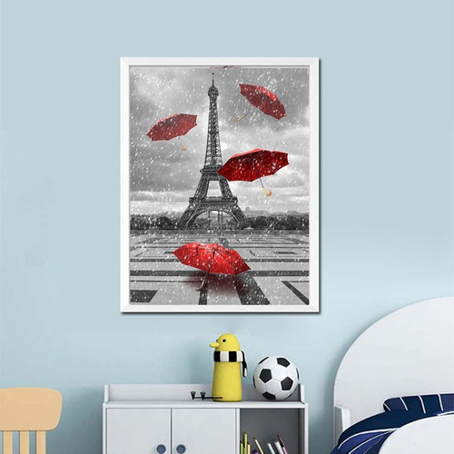 Imagen 2 de 6 de 5d Diamond Painting Torre-eiffel 3.0 40x50 Cms Diam Cuadra