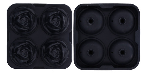 Molde De Silicona Para Hacer Bloques De Hielo, 4 Rejillas, P