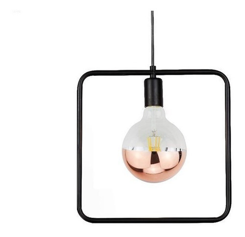 Lampara Colgante Moderna Living Negro Zodiac 1 Luz 32cm E27