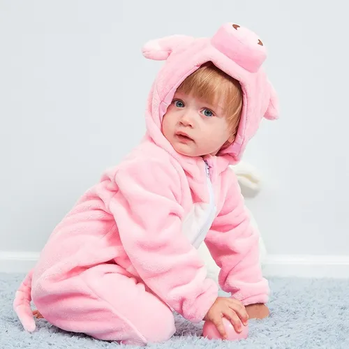 Macacão Pijama Kigurumi Infantil Bebê Baby Bichinho: Gatinho (Rosa