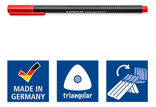 Staedtler Triplus Caja De 4 Rotuladores Permanentes Colores