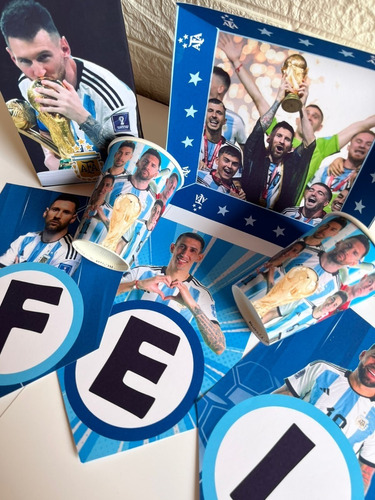 Cotillon Personalizado X10 Campeon Argentina Mundial 2022