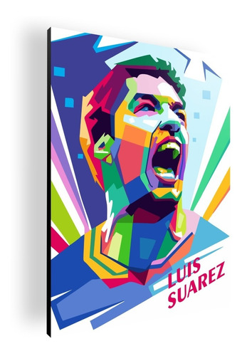 Cuadro Decorativo Moderno Mural Poster Luis Suarez 42x60 Mdf