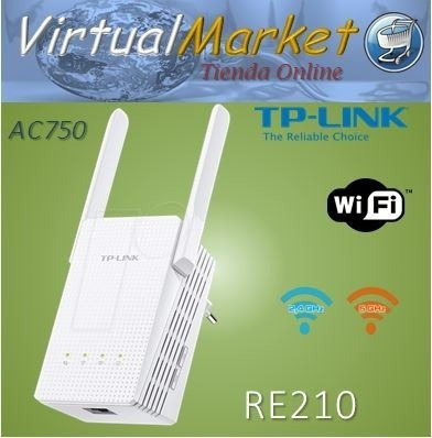 V Extensor De Rango Tp-link Re210 Ac750 Gigabit Dual Band