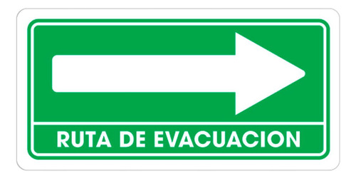  Señalamiento Ruta Evacuacion Derecha 15 X 30cm Weston 