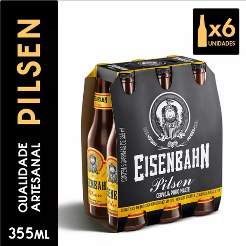Cerveja Eisenbahn Puro Malte 355 Ml Long Neck Envio Rápido
