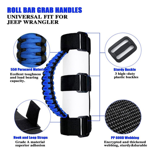 Rdfun Roll Bar Manijas For Jeep Wrangler Yj Tj Jk Jku Jl X