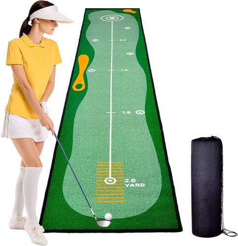 Juego Golf Interior Con Retorno Tapete Mini Putting Green