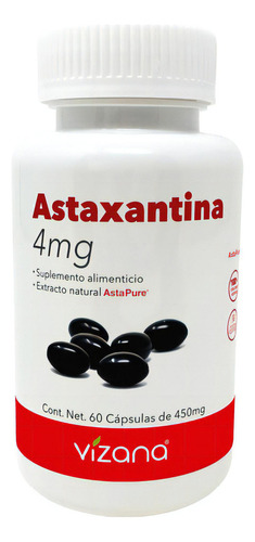 Astaxantina En Cápsulas (60caps-450mg) Vizana Nutrition Sabor N/a