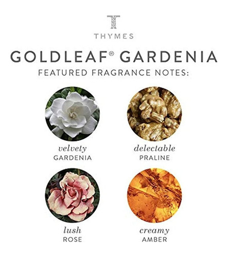 Thymes Goldleaf Gardenia Crema Corporal Perfumada Con Bomba
