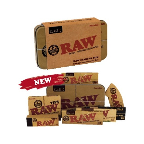 Set Cajita Metálica Raw Starter Box 1 1/4 / Growlandchile