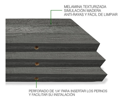 Imagen 4 de 10 de Set Modular De Repisas Flotantes Para Salas U Oficinas. P1 Color Lombardia