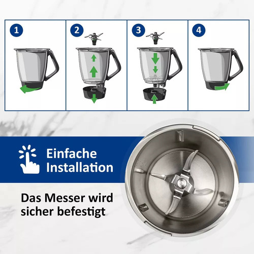 Lâmina Misturadora Para Bimby Tm5/tm6 Tm31 Inox
