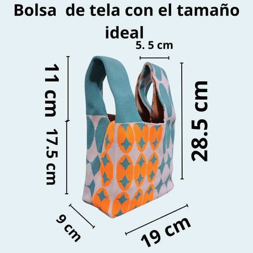 Bolso De Mano De Tela De Punto, Versátil Practico Lavable