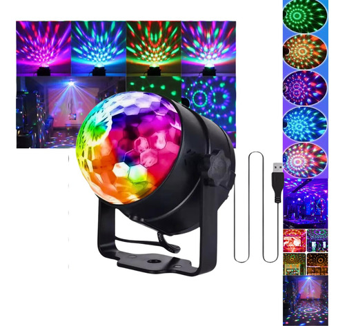 Mini Globo Laser Bola Maluca Jogo De Luz Rgb Controle S/fio