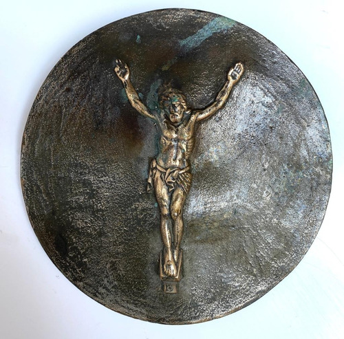 Cristo Crucificado - Medalhão Em Bronze