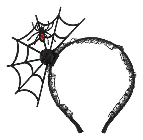 Diadema De Araña Diseño Telaraña Para Halloween Fiesta