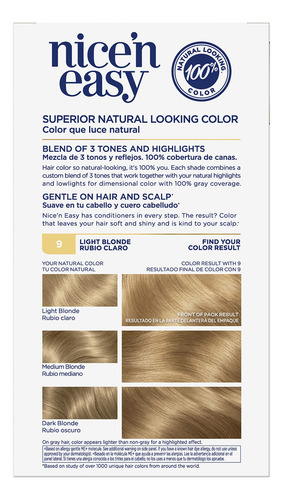 Clairol Nice'n Easy Color De Cabello Permanente, 103/9 Rubio