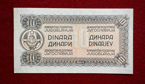 Billete 10 Dinara Yugoslavia 1944 Pick 50 (Usado)