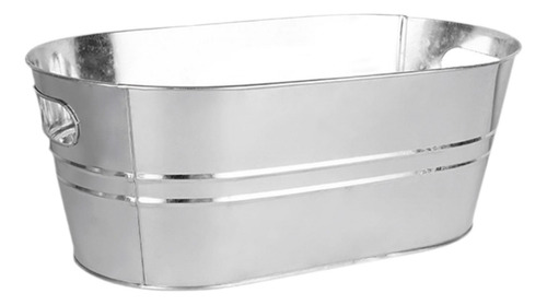 Balde De Gelo Oval Galvanizado Para Bebidas, Recipiente De