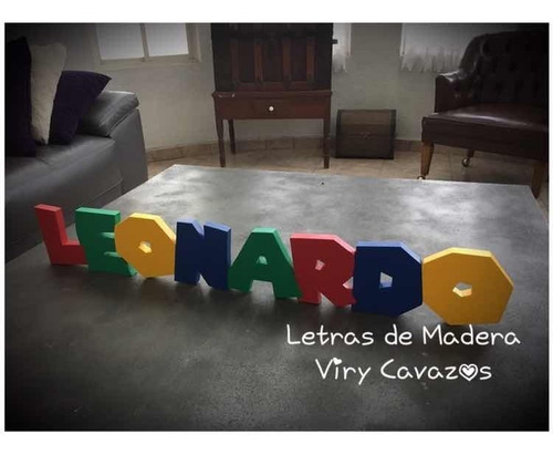 Letras De Madera Mario Bros Niño Cumpleaños Recámara 15cm 