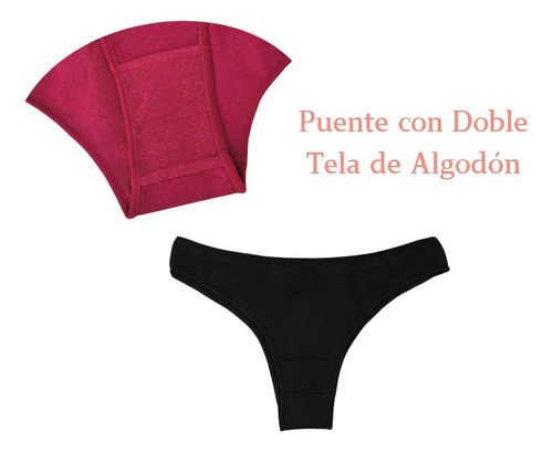 Panties Algodón Para Mujer Bragas Calzón Pantys Sexy 3 Pack