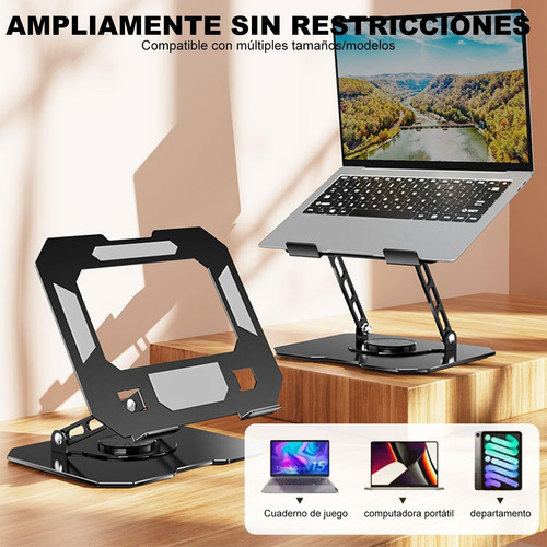 Soporte Para Laptop Base Giratorio Ajustable Plegable Practi