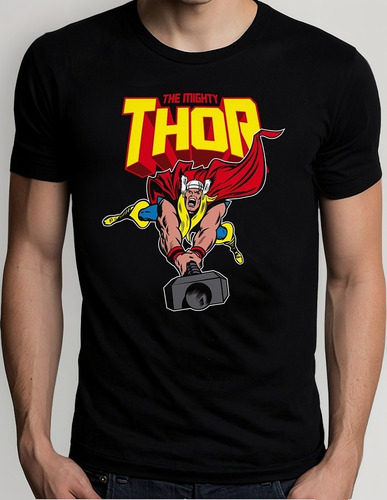 Playera Negra Thor Avengers Los Vengadores Mod A