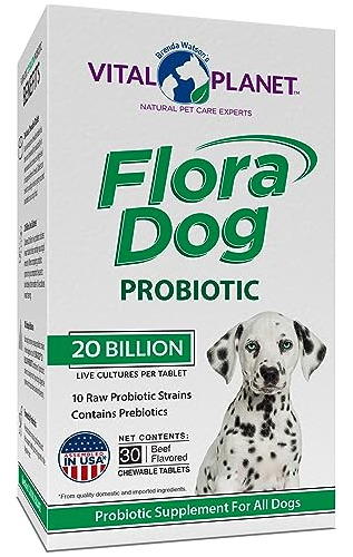 Planeta Vital - Flora Dog Chewable Tablets Suplemento Mnu85