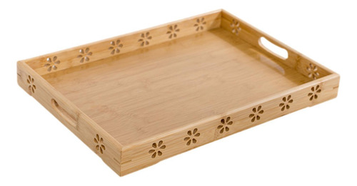 Bandeja De Bambú Para Servir, Bandeja Para 33 X 22 X 5 Cm
