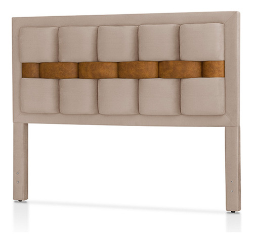 Cabeceira Cama Box Casal 1,60 Estofada Arezzo Framer Veludo Cor Bege