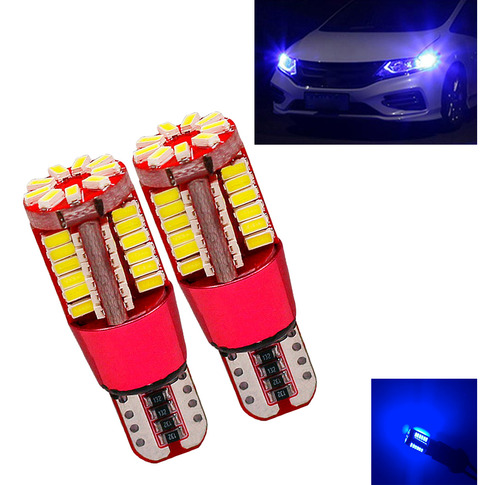 Par Lampada Led Moto Carro Lanterna Ré Pingo T10 57 Leds