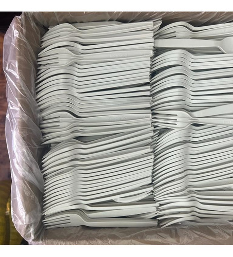 Caja Tenedor Compostable/tenedores De Servicio 15,5cmx1000u