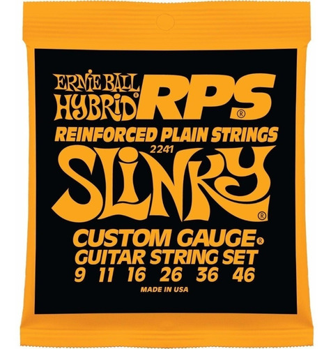 Imagen 1 de 2 de Ernie Ball 2241 Cuerdas Guitarra Electrica Rps Slinky 9-46