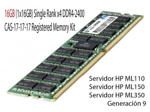 16gb Ddr4 809082-091 Memoria Server Hp G10 2400mhz Pc4-19200