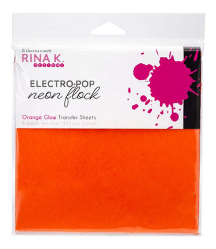 6 Hojas De Foil Flock Rina K 6 X 6 Pulgadas